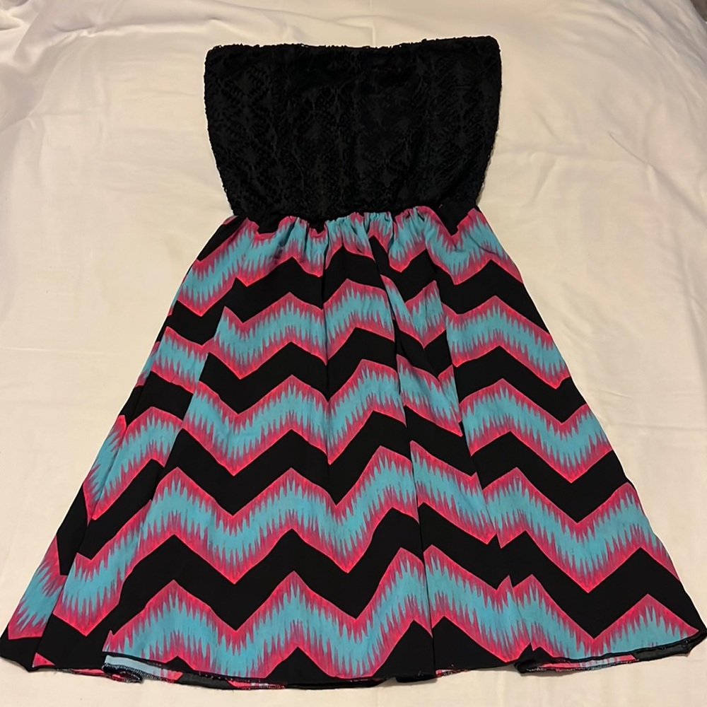 Short strapless summer dress